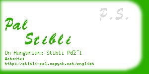 pal stibli business card